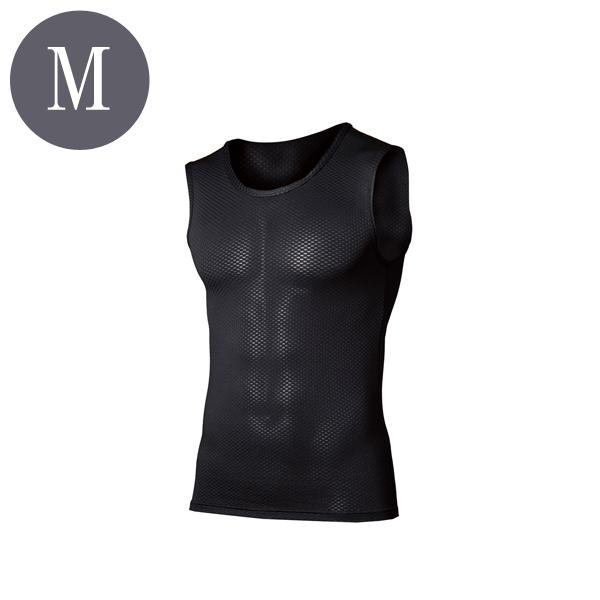 冷感 3Dファーストレイヤーノースリーブ ラウンドネックシャツ Mサイズ ブラック おたふく手袋 J...