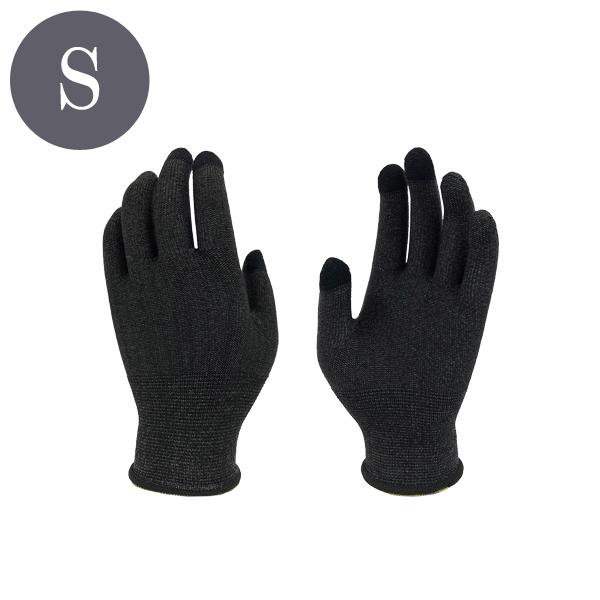 BTタッチパネル対応 蓄熱インナーグローブ Sサイズ ブラック おたふく手袋 JW-145