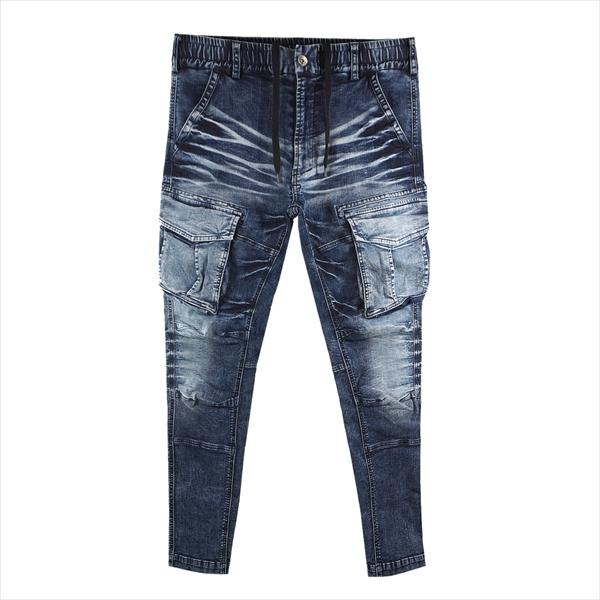 デニムカーゴパンツ Mサイズ ネイビー ケイゾック GKW-5103