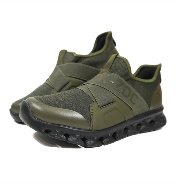 クロスベルト軽量通気シューズ 27cm カーキ ケイゾック KZS-110