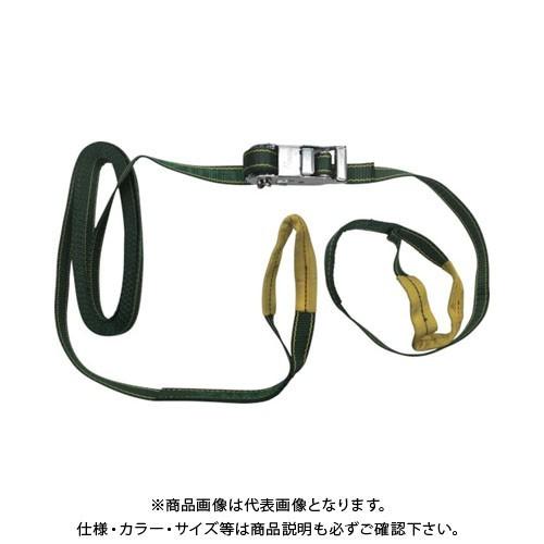 ユタカメイク ベルト荷締機コブラ 25mm×4.5m×1m シボリ縫製 V25-R