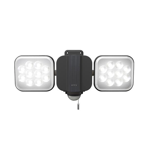 ムサシ musashi ライテックス 14Wx2灯 LEDセンサーライト LED-AC2028