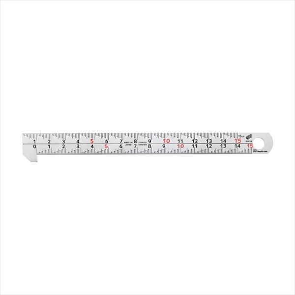 フック付スケール 快段目盛 150mm 新潟精機 HS-15KD