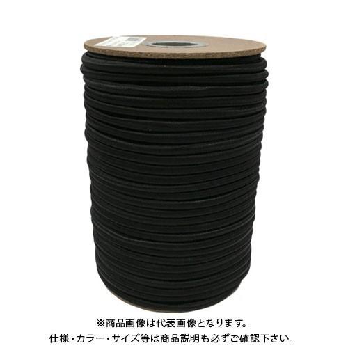 ユタカメイク ゴム タイトゴムロープボビン巻 6φ×50m ブラック RT-31