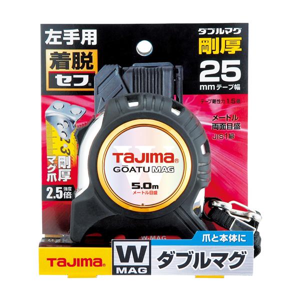 タジマツール Tajima 剛厚G 25mm幅 5.0m 左セフダブルマグ 左基点目盛 左手用 GA...