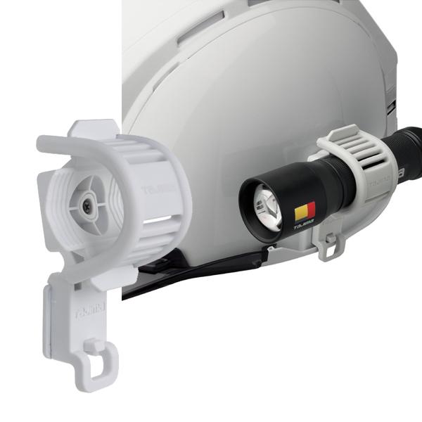 ヘルメット セフメット用セフハンドライトホルダー ホワイト タジマツール Tajima HASFHW