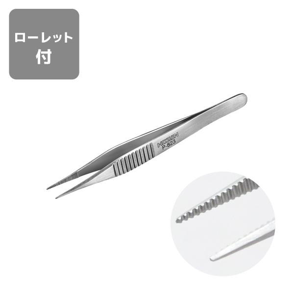 HOZAN ホーザン ピンセット 先端ギザ型 全長110mm ステンレス製 P-823