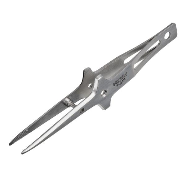 ピンセット 十字形状 直型 ロング 先端幅2.0mm 剛性重視 ローレット付 ステンレス製 P-84...