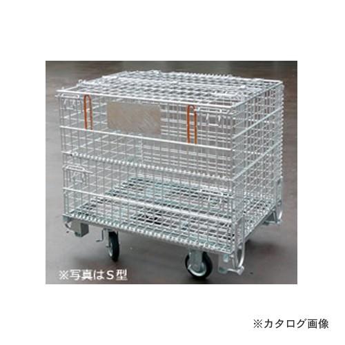 運賃見積り 直送品 伊藤製作所 123 吊り上げ式かご型パレットＳ型 フタ付キャスター付 1台 PM...