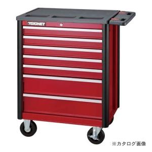 (運賃見積り)(直送品)シグネット 54066 ヘビーローラーキャビネット7段 (レッド)｜plus1tools