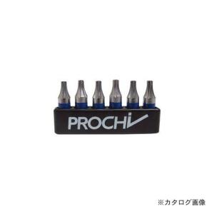 PROCHI PRC-BIT25-TX10 6本組ヘクスローブビットショート TX10｜plus1tools