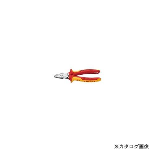クニペックス KNIPEX 9778-180TBK 絶縁圧着ペンチ 落下防止 BK