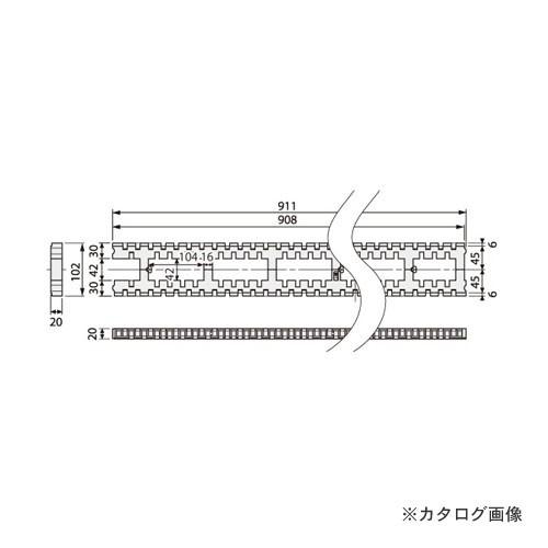 城東テクノ Joto キソパッキンロング 102×911×20mm ブラック (20本) KP-L1...