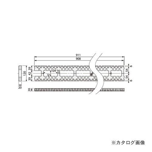 城東テクノ Joto キソパッキンロング 120×911×20mm ブラック (20本) KP-L1...