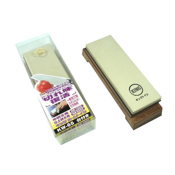 キング砥石 ホームトイシ 透明プラケース入 #1000(茶色)/#6000(白色) 中研ぎ用/仕上研...