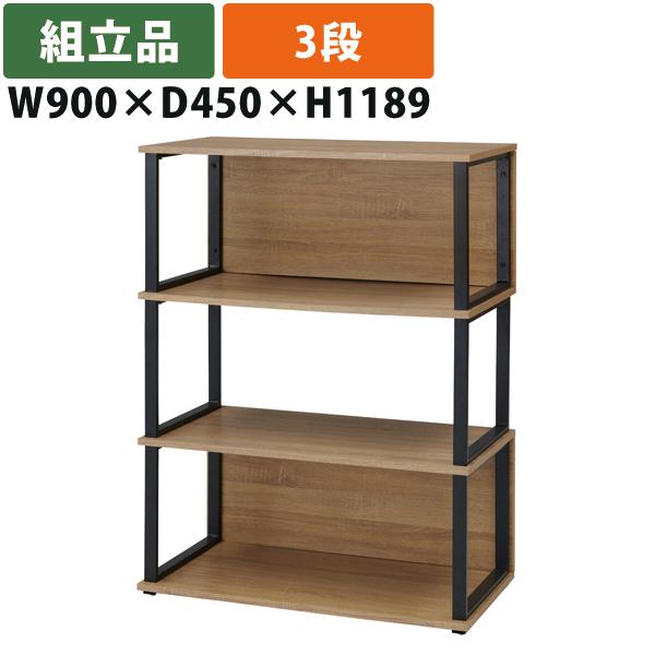 送料別途 直送品 シェルフ 3段 W900×D450×H1189 組立品 タック販売 RGS1290...