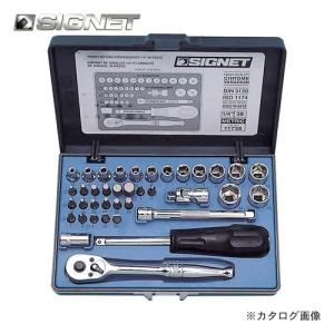 シグネット SIGNET 1/4DR 38PC mm ソケットレンチセット 11738｜plus1tools