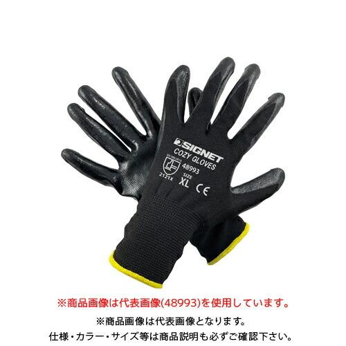 シグネット SIGNET 耐油ニトリル エアーグローブCOZY ブラック L 48992
