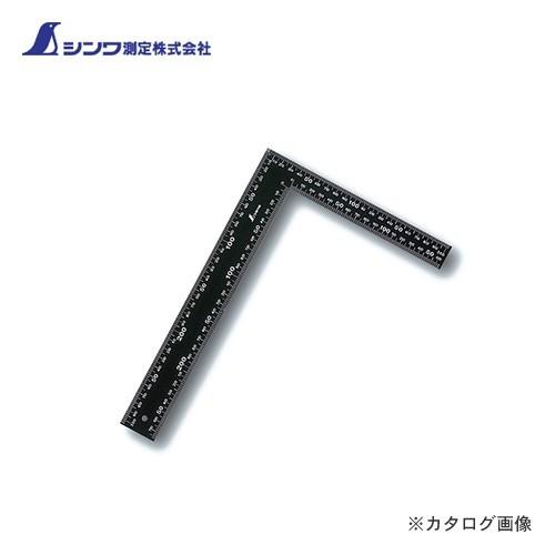 シンワ測定 フラットスコヤ 黒色 30×20cm 白目盛 62359