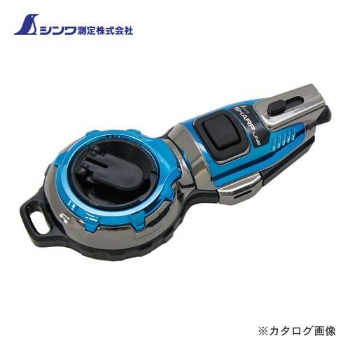 シンワ測定 ハンディ墨つぼ Jr.Plus 手巻シャープライン メタルブルー 73299