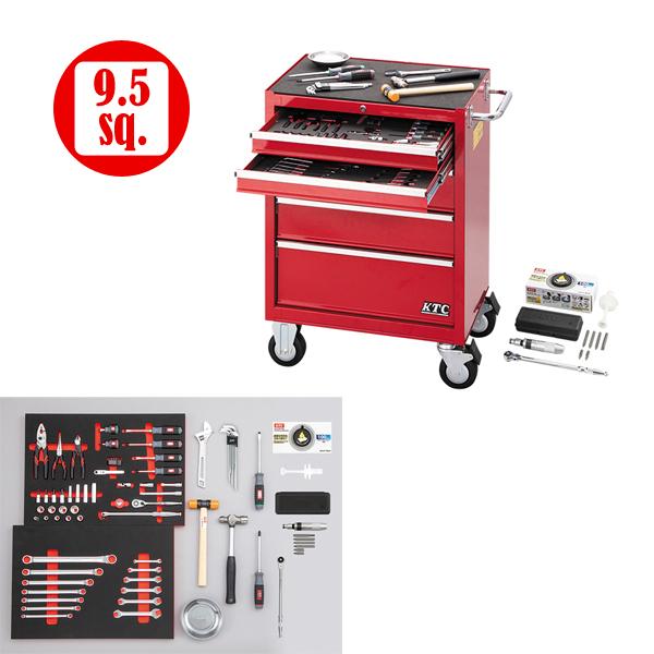 送料別途 直送品 KTC SK3721RX 工具セット (ローラーキャビネットタイプ) [72点] ...