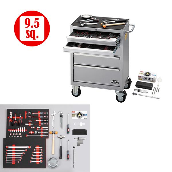 送料別途 直送品 KTC SK3721RXS 工具セット (ローラーキャビネットタイプ) [72点]...