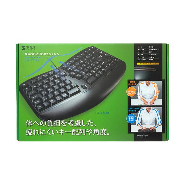 サンワサプライ SANWA エルゴノミクスキーボード 88キー 日本語109A配列 USB (Aタイ...