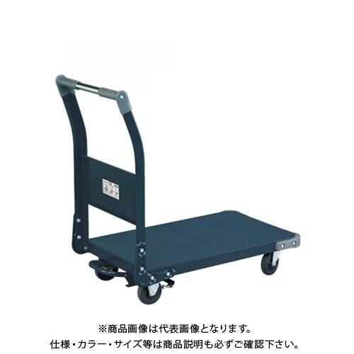 (直送品)サカエ SAKAE 特製四輪車(フットブレーキ付) 100φ ゴム車 805×480×83...