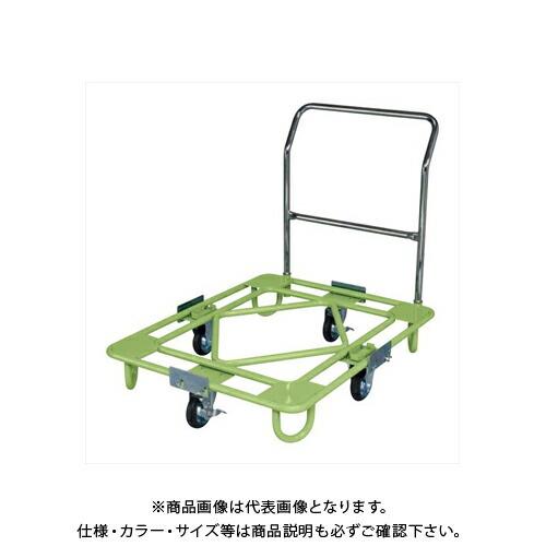 (運賃見積り)(直送品)サカエ SAKAE 自在移動回転台車 取手付 W1000×D800 グリーン...