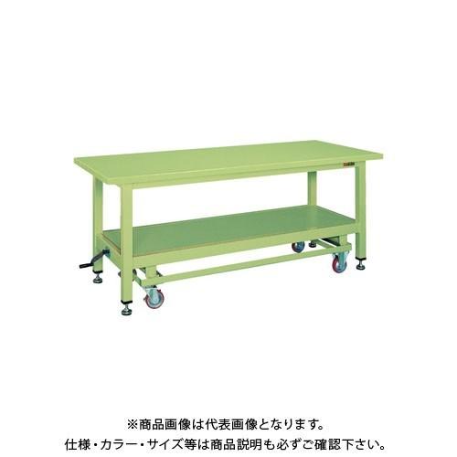 直送品 サカエ 超重量作業台KWCタイプ・ハンドル昇降移動式 KWCS-18