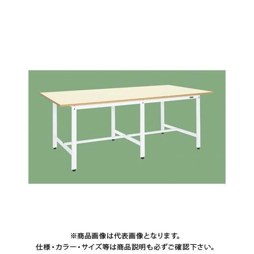 直送品 サカエ 大型作業台(パールホワイト) KKM-2412W