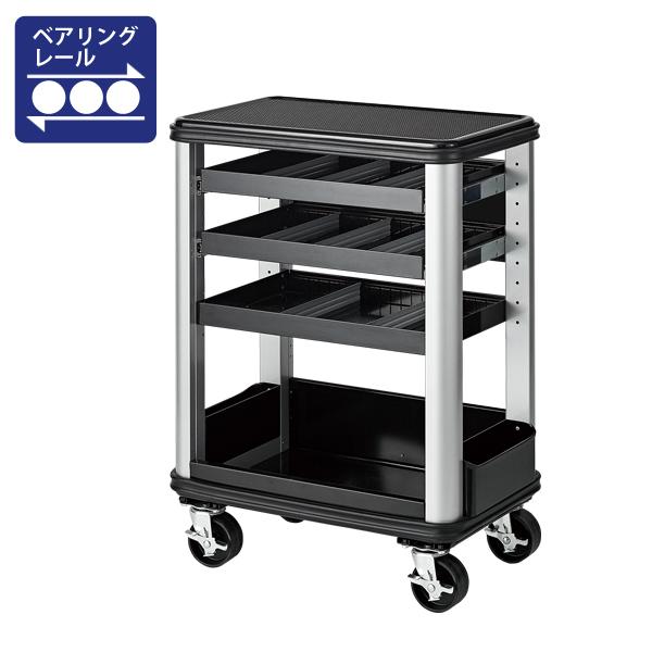 送料別途 直送品 KTC SKR-C ツールステーション (3段2引出しオープンタイプ) シルバー×...