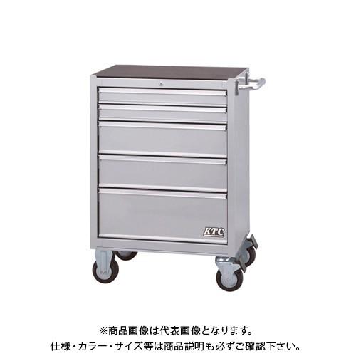 (運賃見積り)(直送品)KTC ローラーキャビネット(5段5引出し) シルバー 680×460×97...