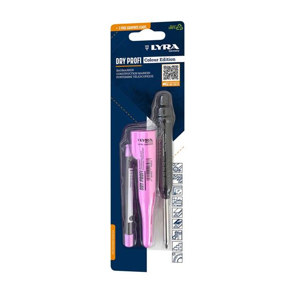 LYRA リラ ドライマーカー 2B 建築・工業用 (BP) ピンク L4498301