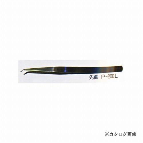 三共 H&amp;H ステンピンセット(先曲) 210mm