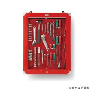 前田金属工業 トネ TONE サービスボードセット(シャッター付)(レッド×ブラック)9.5mm(3/8”) 65点 CS311｜plus1tools