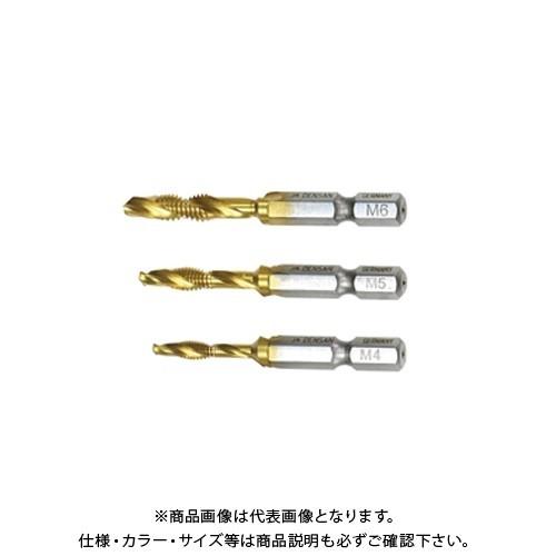 デンサン DENSAN タップ＆ドリル (サイズ：M4、M5、M6) 3本セット TPD-T456R...