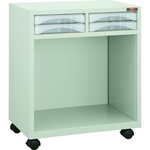 (送料別途)(直送品)TRUSCO 収納ケース キャスター付 上側浅型4個付 DM-A4S2-C