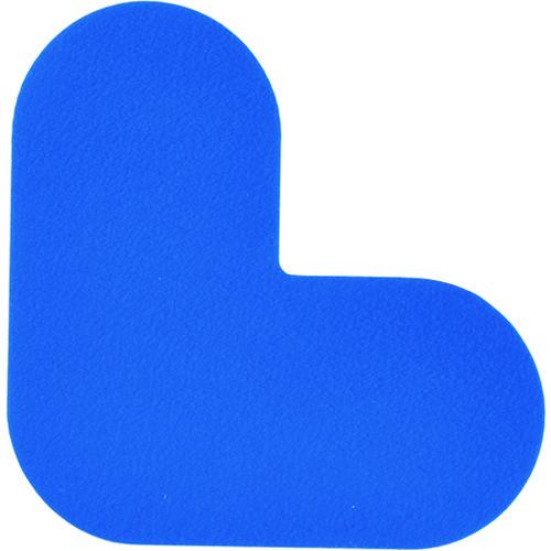 緑十字 路面表示ステッカー L型 青 QCL-BL 100×100mm 10枚組 PVC 40301...