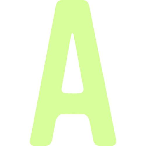 IM 非常用標識 中輝度蓄光カッテイング文字 英字 A 粘着シール 50×29mm AILUMI50...