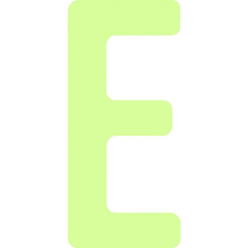 IM 非常用標識 中輝度蓄光カッテイング文字 英字 E 粘着シール 50×22mm AILUMI50...