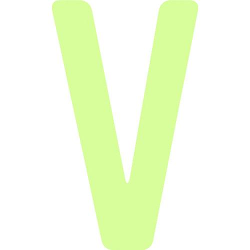 IM 非常用標識 中輝度蓄光カッテイング文字 英字 V 粘着シール 50×29mm AILUMI50...