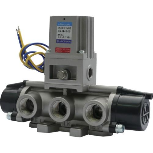日本精器 4方向電磁弁15AAC200V7Mシリーズシングル BN-7M43-15-E200
