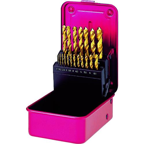 三菱K GSDSET TiNコーティング 一般鋼用 ハイスドリルセット(スチールケース 19本入) ...