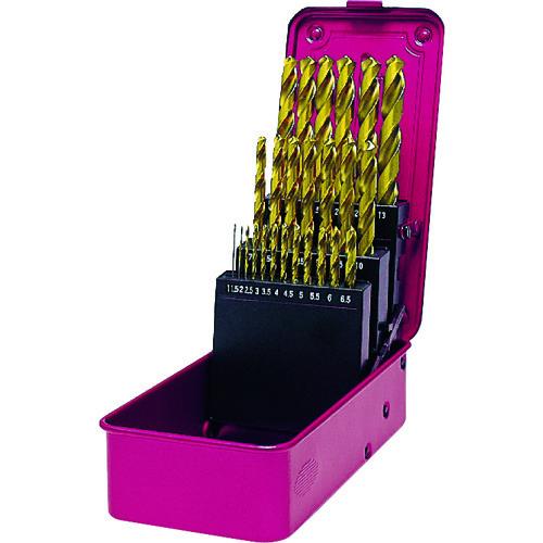 三菱K GSDSET TiNコーティング 一般鋼用 ハイスドリルセット(スチールケース 25本入) ...