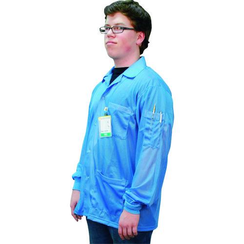 DESCO スモック ジャケット ニット袖口 青 L 73760