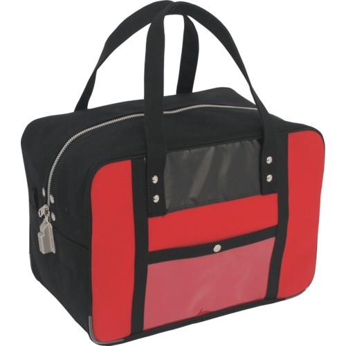 SANEI 帆布メール用ボストンMマチ広 SED-1錠付 赤 BTMDE-SED-02