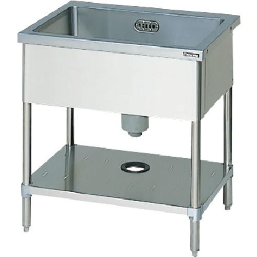 (送料別途)(直送品)マルゼン 一槽シンク バックガードなし750×450×800(ホース付) BS...