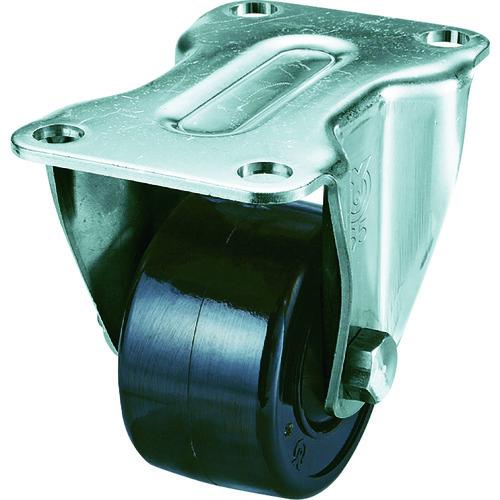 ユーエイ プレート式 固定 ステンレス低床キャスター 強化ナイロン 車輪径75mm Hタイプ SUS...