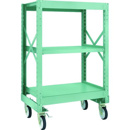 (直送品)TRUSCO R3型ボルト式中量棚W900XD600XH1400 3段 Φ150 ゴムキャ...